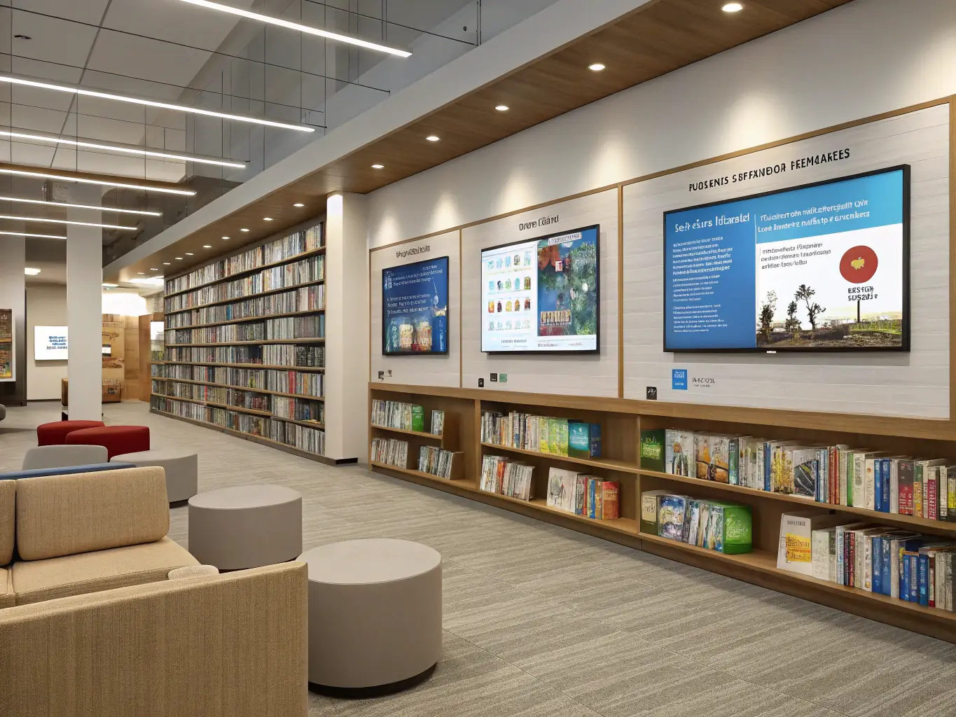 A well-organized library showcasing resources for the autistic community.